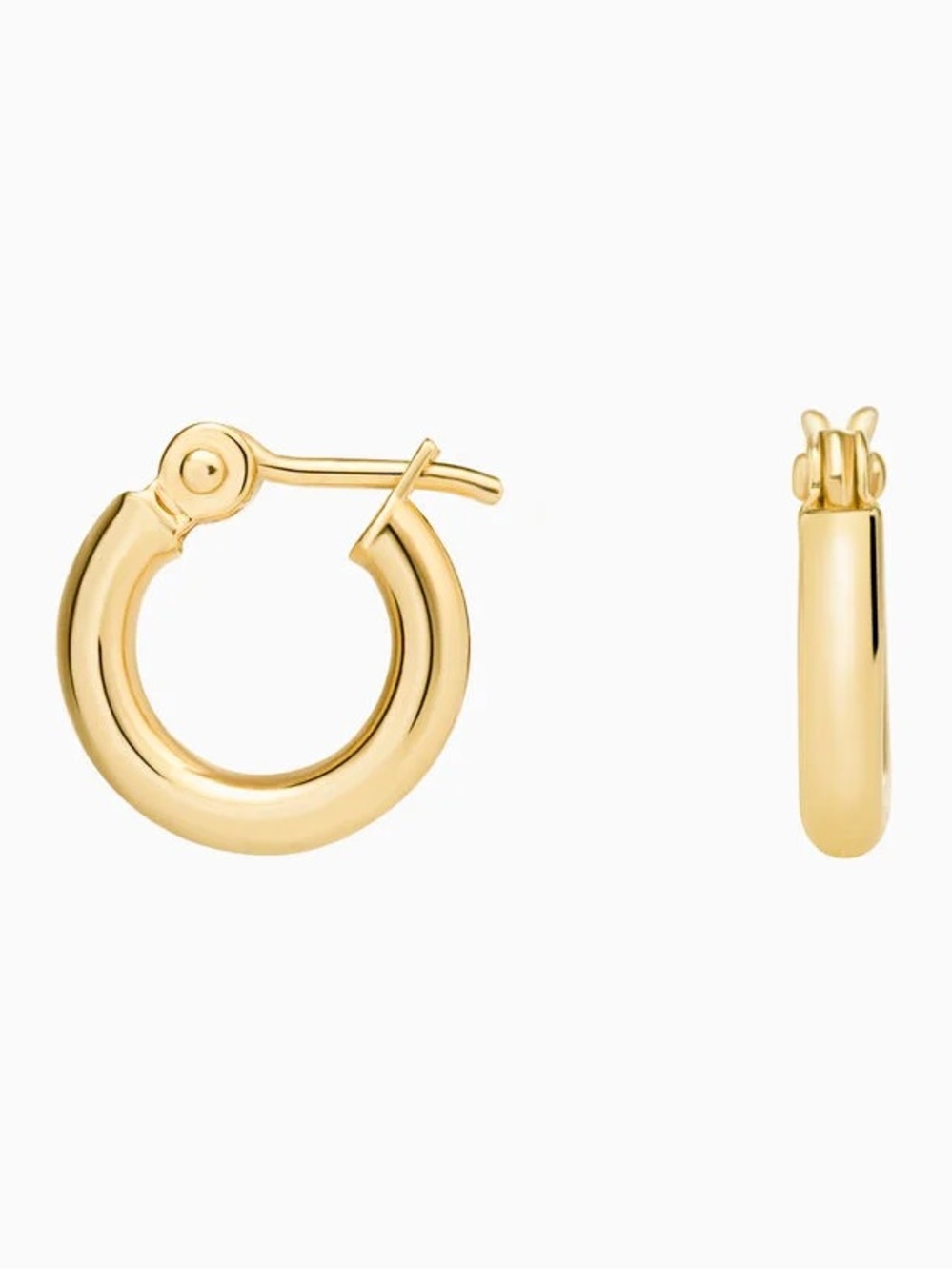 Brilliant Earth 2mm Petite Huggie Perfect Hoop Earrings in 14K Yellow Gold